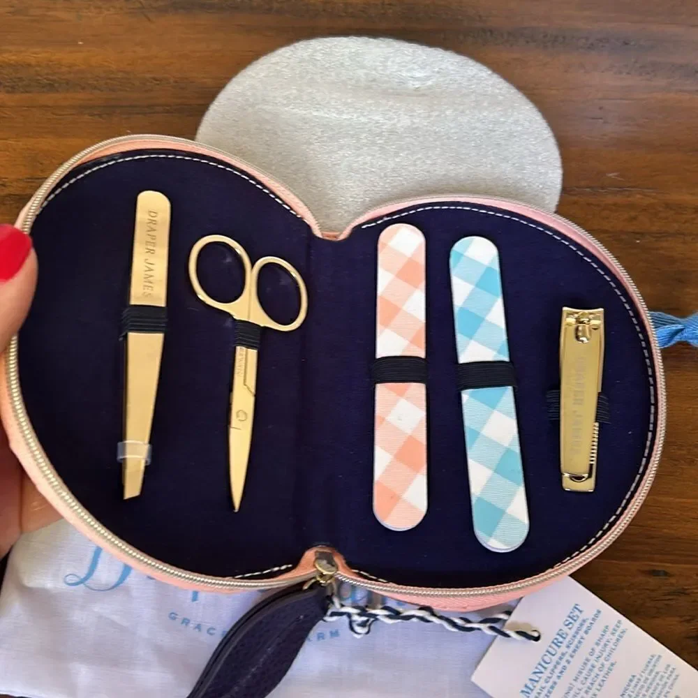 Draper James Manicure set with original dust bag NWT